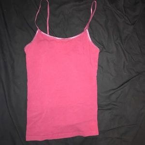 Pink/fuschia spaghetti strap tank top